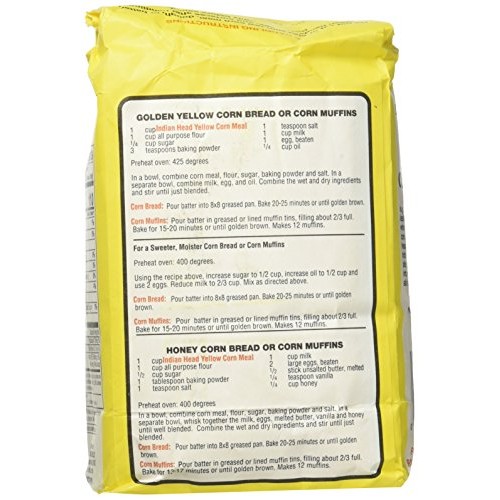 Indian Head Old Fashioned Stone Ground Yellow Corn Meal 2 Pack