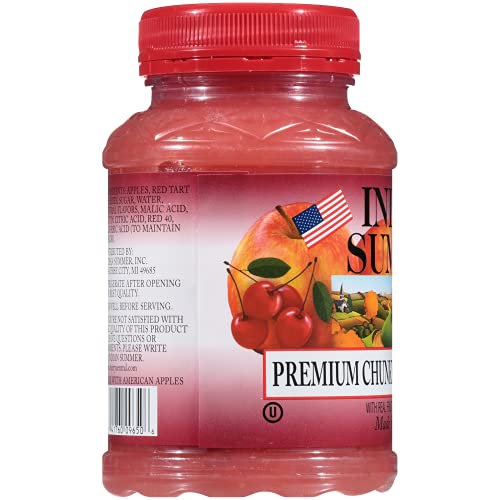 Indian Summer Chunky Cherry Applesauce, 23 Ounce Pack Of 6