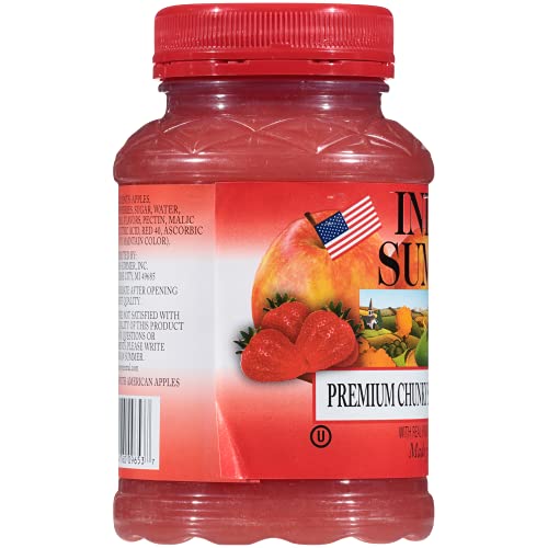 Indian Summer Chunky Apple Sauce, Strawberry, 23 Ounce Pack Of 6