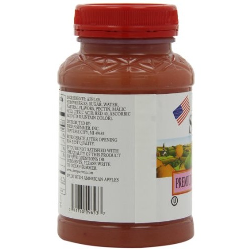 Indian Summer Chunky Apple Sauce, Strawberry, 23 Ounce Pack Of 6