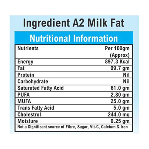 Indicow A2 Cow Ghee Grass Fed A2 Cows, Paleo And Keto, Non-Gmo
