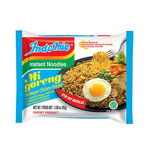 Indo Mie Mi Goreng Fried Noodles, Barbeque Chicken, 3 Ounce Pac...