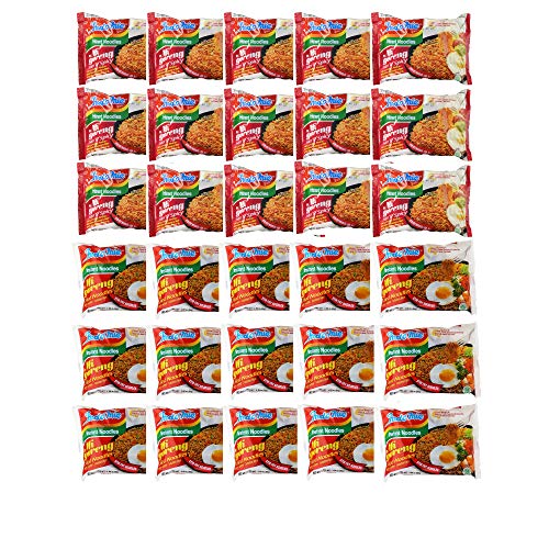 Indo Mie Mi Goreng Hot n Spicy & Original Instant Fried Noodles ...