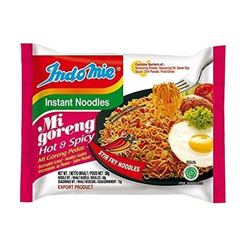 Indomie Foods Mi Goreng Instant Noodles, Halal Certified, Hot & ...