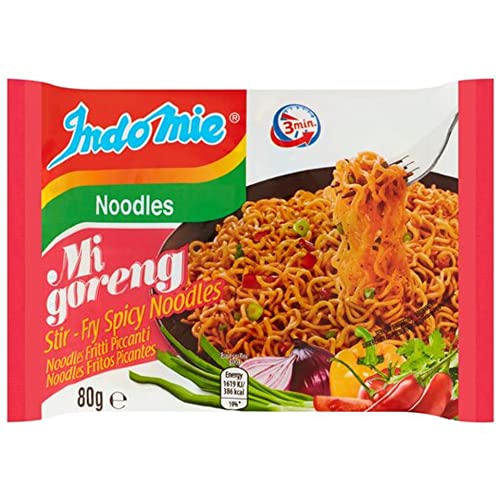 Indomie Mi Goreng Instant Stir Fry Noodles, Halal Certified, Hot...
