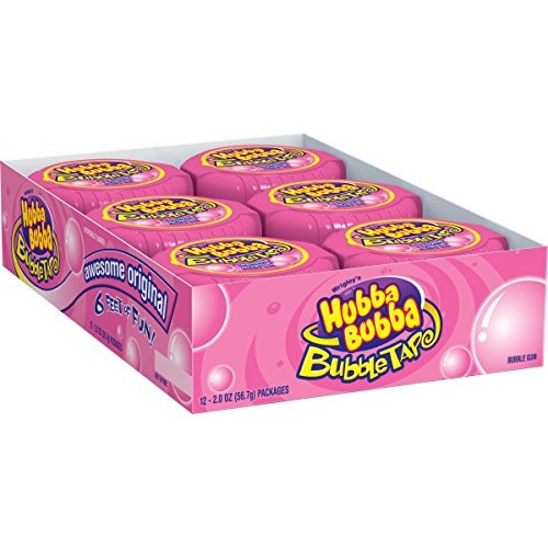 Hubba Bubba Bubble Gum Tape, Awesome Original, 6-Foot Tapes Pac