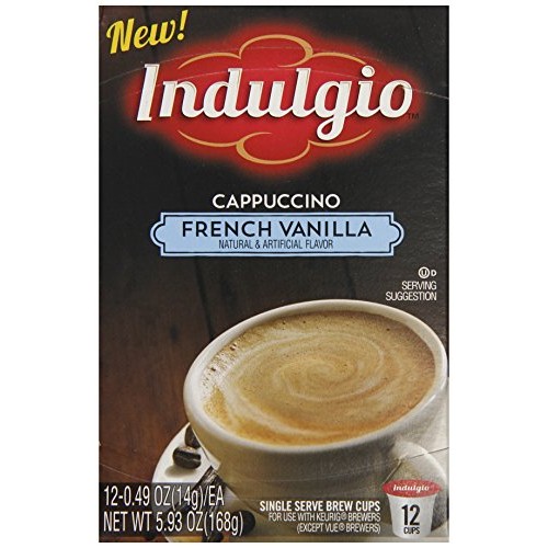 Indulgio Cappuccino, French Vanilla, 12-Count Single Serve Cup F