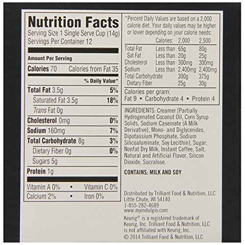 Indulgio Cappuccino, French Vanilla, 12-Count Single Serve Cup F