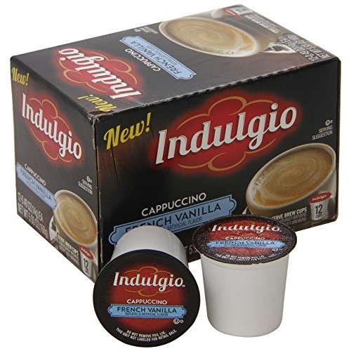 Indulgio Cappuccino, French Vanilla, 12-Count Single Serve Cup F