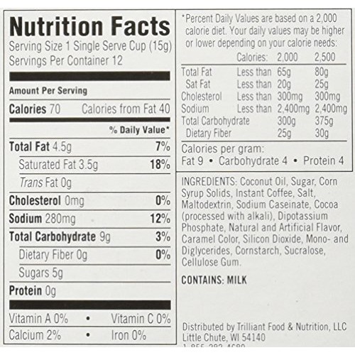 Indulgio Cappuccino, Sweet &Amp; Salty Caramel, 12-Count Single Serv