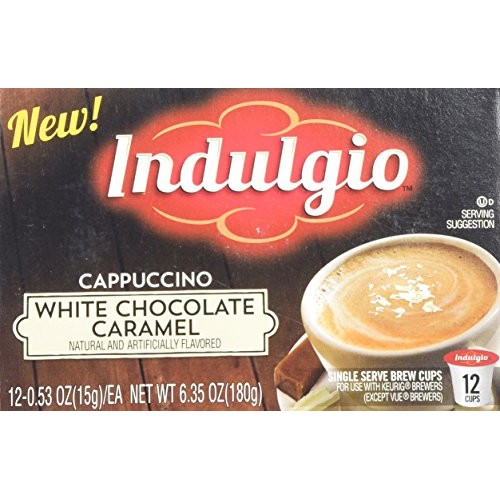 Indulgio Cappuccino, White Chocolate Caramel, 12-Count Single Se