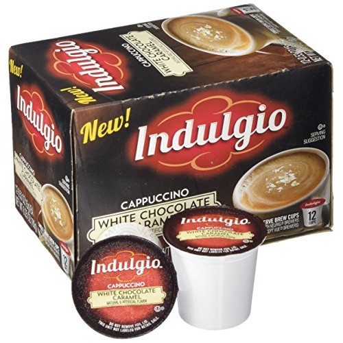 Indulgio Cappuccino, White Chocolate Caramel, 12-Count Single Se