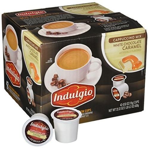 Indulgio White Chocolate Caramel Cappuccino, 42 Count