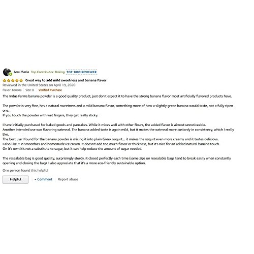 100% Natural Banana Fruit Powder, 8 Oz, Eco-Friendly Resealable