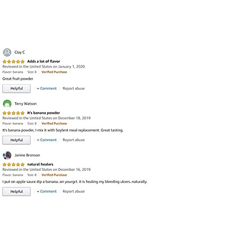 100% Natural Banana Fruit Powder, 8 Oz, Eco-Friendly Resealable