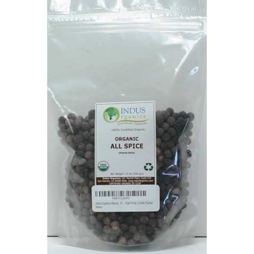Indus Organics Allspice Berries, 12 Oz Bag, Premium Grade, High