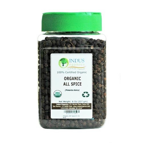 Indus Organics Allspice Berries, 6 Oz Jar, Premium Grade, High P