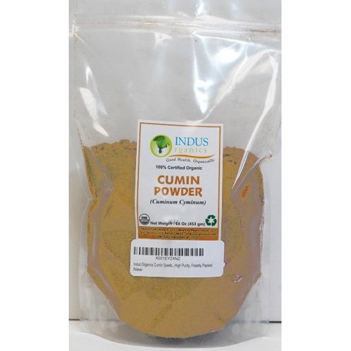 Indus Organics Cumin Seeds Powder, 1 Lb Bag, Premium Grade, High