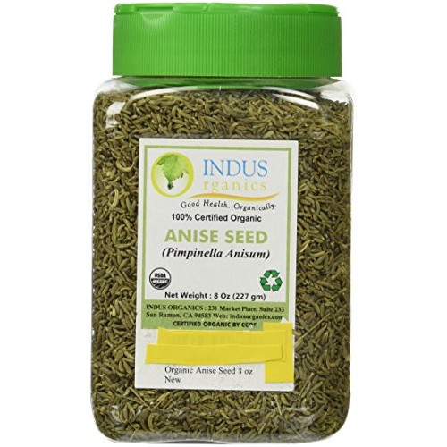 Indus Organics Indian Anise Seeds, 8 Oz Jar, Premium Quality, Hi