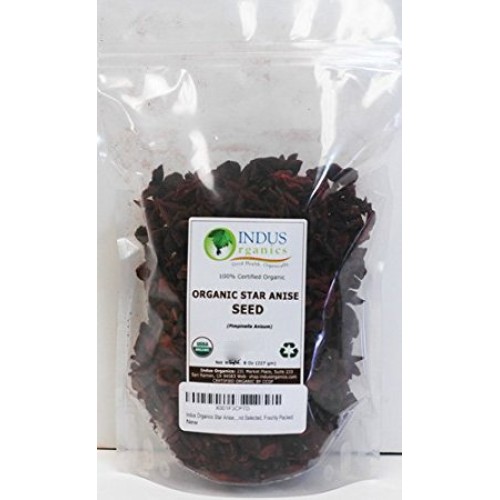 Indus Organics Star Anise, 8 Oz Bag, Premium Grade, Hand Selecte