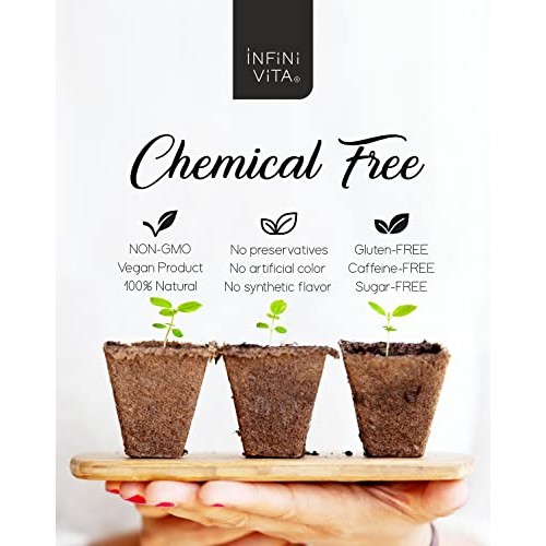 Infini Vita Turmeric Ginger Tea 30 Bags - Support Healthy Digest...