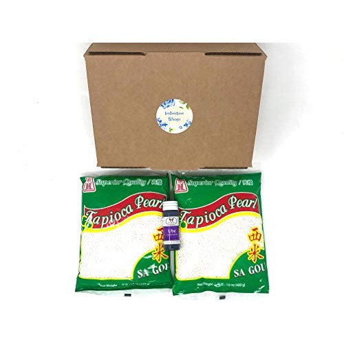 Tapioca Pearls Small 14 Oz. Bags 2 Pack Bundle With Ube Purple