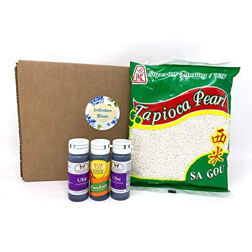 Ube Extract Pack Of 2 And Pandan Flavoring Extract 0.8 Oz. Bundl