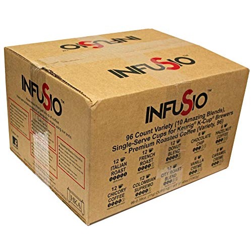 96 Count Variety 10 Amazing Blends, Single-Serve Cups For Keur