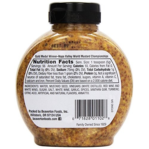 Inglehoffer Original Stone Ground Mustard, 10 Ounce Squeeze Bottle