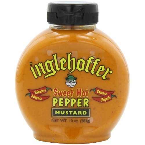Inglehoffer Sweet Hot Pepper Mustard, 10 Ounce Squeeze Bottle