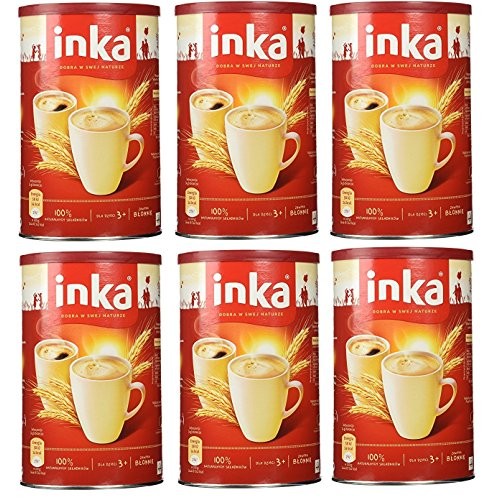Inka Roasted Grain Coffee Kawa Zbozowa Pack Of 6 - 200 Gram Cans