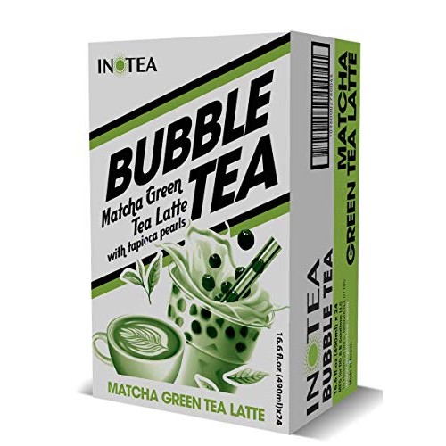 Bubble Tea Inotea Matcha Green Tea Latte Bubble Tea Ready to Dri...