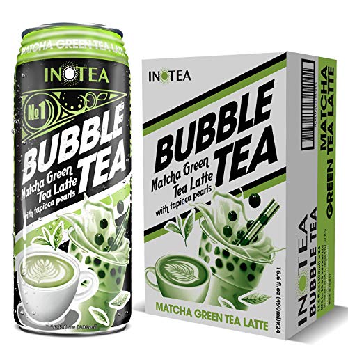 Bubble Tea Inotea Matcha Green Tea Latte Bubble Tea Ready to Dri...