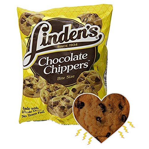 Lindens Chocolate Chip Chippers Cookies - 36 Individual 2 Oz Sn