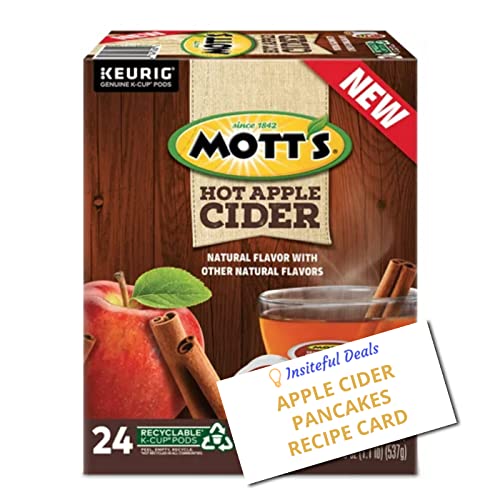 Motts Apple Cider K Cups & Apple Cider Pancakes Recipe Card Bund...