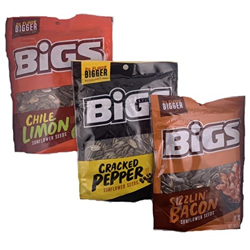 Bigs Sunflower Seeds Variety Pack, 9 x 5.35oz Packs of Flavored ...