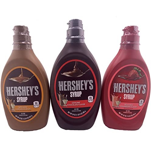 Hershey Syrup Variety Pack, 3 Flavors- Hershey Chocolate Syrup 2...