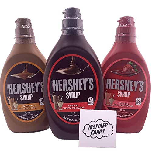Hershey Syrup Variety Pack, 3 Flavors- Hershey Chocolate Syrup 2...