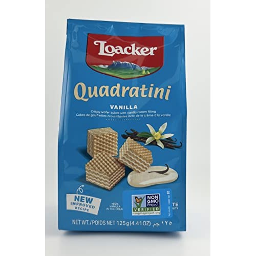Loacker Quadratini Wafer Cookies Variety 5 Pack- Vanilla Wafers ...