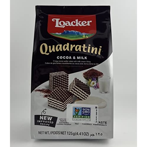 Loacker Quadratini Wafer Cookies Variety 5 Pack- Vanilla Wafers ...