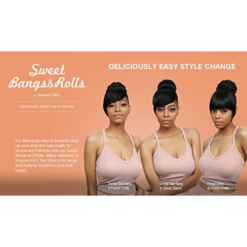 Instant Glitz Sweet Rolls Swoop Side Bang &Amp; Bun Coffee Roll M