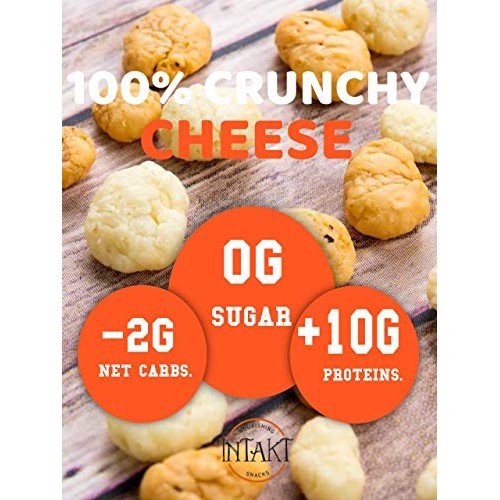 Intakt Crunchy Cheese Crisps Keto Snacks | 4 Pack | Spicy | 100%