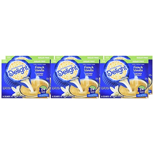 International Delight Coffee Creamer Singles, French Vanilla, 48