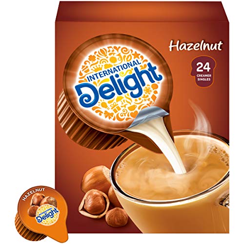 International Delight Coffee Creamer Singles, Hazelnut, 24 Count
