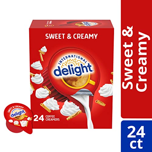 International Delight Coffee Creamer Singles, Sweet &Amp; Creamy, 24