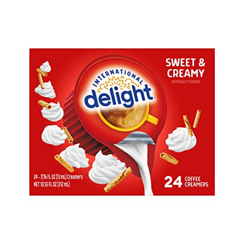 International Delight Coffee Creamer Singles, Sweet &Amp; Creamy, 24
