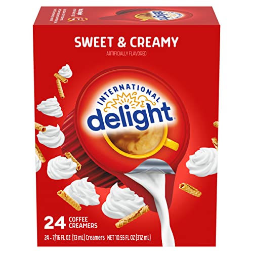 International Delight Coffee Creamer Singles, Sweet &Amp; Creamy, 24