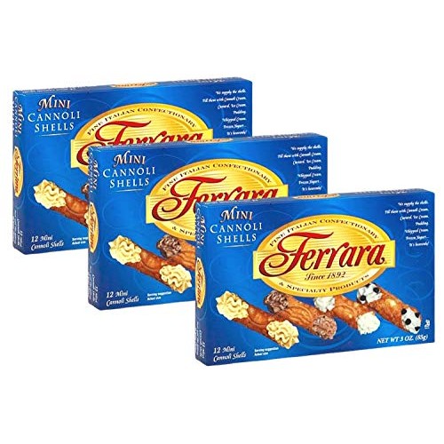 Ferrara - Mini Cannoli Shells, 3 Oz. Boxes Pack Of 3 Bundled Wit