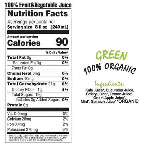 IOS Love Organic Juice - USDA Organic Certified - Cold Pressed, ...