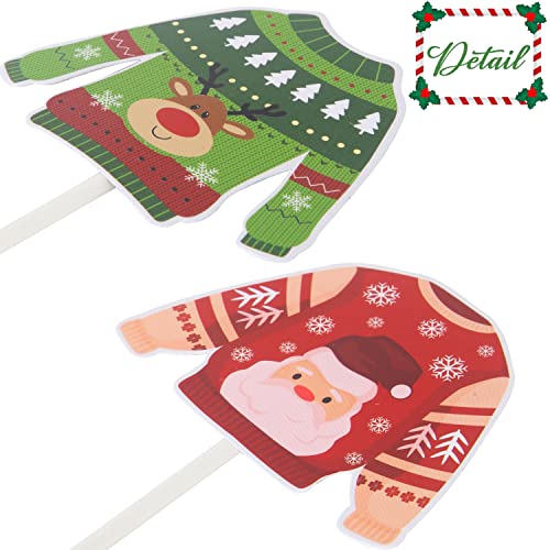 36Pcs Ugly Sweater Cupcake Toppers Ugly Sweater Party Decoration 36Pcs Ugly Sweater Cupcake Toppers Ugly Sweater Party Decoration
